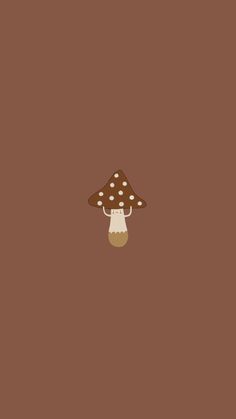 a mushroom on a brown background