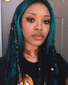 Dyed Locs, Halloween Costumes 2022, Dreads Girl, Round Of Applause, Punk Hair, Emo Hair