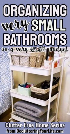 Organizing Very Small Bathrooms on a Very Small Budget Very Tiny House, Organize A Small Bathroom, Kitchen Clutter Solutions, Bathroom Storage Ideas For Small Spaces, Apartment Bathrooms, Cheap Drawers, Bathrooms Apartment, Under Sink Drawers, Diy Storage Solutions