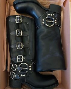 Boots 2024, Boots With Buckles, Cinderella Shoes, Winter Shoes For Women, Shoe Inspo, Swag Shoes, Buckle Boots, Biker Boots, Shoe Closet