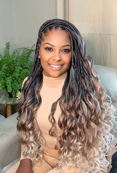 Long Tree Braids, Campus Hairstyles, Cornrow Updo On Natural Hair, Braids Hair Ideas, Boxed Braids, Bio Do Insta, Creative Braids, Hair Braid Patterns