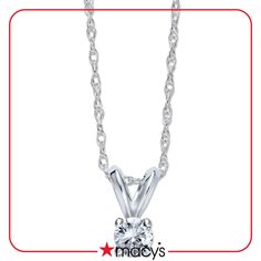 in stock Diamond White Cubic Zirconia Round Pendant Necklace, White Diamond Cut Round Pendant Jewelry, Macy's Round Diamond-cut Necklace, Luxury Diamond White Round Pendant Necklace, White Gold Diamond-cut Round Pendant Necklace, White Gold Necklaces, Diamond Pendant Necklace, Round Cut Diamond, Diamond Pendant