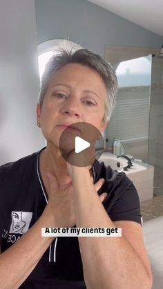 Nicholle Roberson - FACEit on Instagram: "This exercise helps to stretch the neck muscles as well as the plasma that goes up the side of the neck and then over the jawline. When I’m working in salon, a lot of people have facial adhesions right under the jawline and have tightness right on the side of the neck.  This can have an effect on the jowls, and marionnette lines causing sagginess and droopiness.  #FACEit #FACEitjax #nikkisquicktips #faceyoga #esthetician #fasciastretching #jacksonvilleflorida #neptunebeach #holistichealthcoach #fasciarelease" Face And Jaw Exercises, Jaw Excersice, Uneven Jaw Exercise, Defined Jawline Exercise, Face Yoga Jawline, Fountain Of Youth