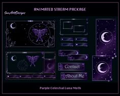 purple celestial luna moth themed steam package