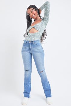 High Rise Flare Jean With Frayed Hem - Long Inseam from YMI Spring Flare Jeans For Night Out, Casual Flares For Night Out In Spring, Mid-rise Bottoms For Night Out In Spring, High Rise Flare Jeans For Spring Night Out, Trendy Stretch Mid-rise Flares, Mid-rise Flare Jeans For Spring Night Out, Mid-rise Flare Jeans For Night Out In Spring, Spring High Rise Stretch Flares, High Rise Stretch Flares For Summer