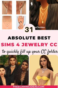 Unleash your Sims 4 fashionista with this ultimate collection of must-have Sims 4 jewelry CC items! Get ready to level up your game with over 35 stunning options, including earrings, necklaces, rings, and even male jewelry. Cc Folder Maxis Match, Sims 4 Jewelry Cc, Sims 4 Jewelry, Cc Packs, Toddler Jewelry