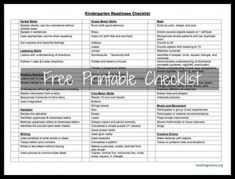 the free printable checklist for kids