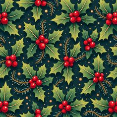 Christmas Holly Berry and Garland Pattern Christmas Bg, Decoupage Images, Christmas Papers, Holly Berry, Beautiful Backgrounds, Christmas Holly, Holiday Projects, Home Decorations, Unique Christmas