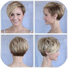 ผมทรง Long Pixie, Layered Pixie Haircuts, Oval Face Hairstyles, Short Layered Haircuts, Popular Haircuts, Short Hair Styles For Round Faces, Penteado Cabelo Curto, Short Pixie Haircuts, Short Haircut