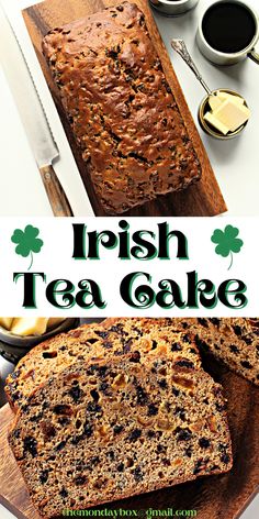 traditional irish tea bread on a cutting board