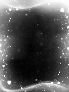 an abstract black and white background with snow flakes in the center, as well as bubbles