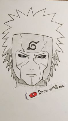 a drawing of naruto from the anime