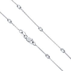 Our best-selling 14K yellow or white gold necklace measures 18" in length and features faceted bead stations. White Gold Satellite Chain Necklace, White Gold Necklace, White Gold Necklaces, Station Necklace, Faceted Bead, Cable Chain, Gold Necklace, White Gold, Beads