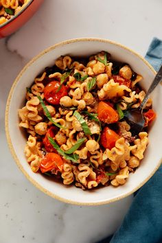 Tomato & Chickpea Pasta with Goat Cheese Pasta With Goat Cheese, Cookie And Kate, Tomato Pasta Recipe, Goat Cheese Pasta, Goat Cheese Recipes, Roasted Cherry, Chickpea Pasta, Roasted Cherry Tomatoes