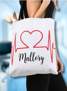 Simple Red Heart Beat Nursing Medical Tote Bag Heart Simple, Medical Practice, Cardiology, Heart Beat, Healthcare Industry, Graduation Cap, Medical School, Nursing School