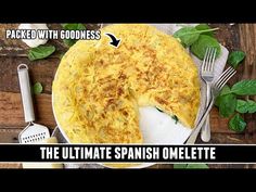 the ultimate spanish omelet is ready to be eaten