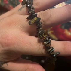 Native And Handmade With Gems Like Smoky Quarts Tiger Eye Chips And Many More It’s Also Unisex As A Bonus Native Style, Mens Accessories Jewelry, Tiger Eye, Nativity, Black And Brown, Mens Accessories, Chips, Gems, Black