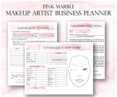 Pink Makeup Artist Business Planner Bundle, Freelance Makeup Artist Forms, Makeup Artist Booking, Wedding Makeup Artist Contact Template WHATS INCLUDED: ► Consultation Face Chart ► Client History Card ► Makeup Permission Form Card ► Makeup Artist Booking Form ► Bridal Makeup Makeup Artist Starter Kit, Contact Template, Makeup Artist Kit Organization, Makeup Artist Kit Essentials, Makeup Job, Face Chat, Wedding Planner Business Card, Makeup Book