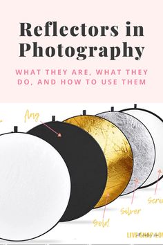 three different types of photography with the title, reflectors in photography what they are, what they do, and how to use them