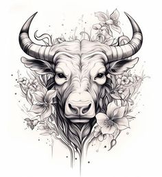 Taurus Tattoo Outlines Bull Hand Tattoo For Women, Taurus Mandala Tattoo, Taurus Shoulder Tattoo, Taurus Tattoo, Taurus Bull Tattoos, Cow Tattoo, Taurus Bull, Design Vector, Henna Stencils