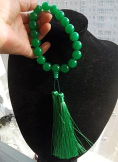 18beads,16mm,Round green jade stone beaded bracelet,Prayer Beads,Hand Held Mala,amulet,protector,good lucky gift,Unisex gemstone 10" material:  green jade stone, dyed,  Size:  16mm length:10" Price: one bracelet "Bless and protect,you all peace and prosperity, a happy life and a successful career" protection, and wishes for the host are very good gifts for themselves or friends, as well as holiday gifts. The best choice for all ages, jobs, or genders.Same this is the best gift for yourself or fr Traditional Green Beaded Bracelets With 8mm Beads, Traditional Green Jade Beaded Bracelets, Lucky Gifts, Silk Bag, Jade Stone, Green Jade, Prayer Beads, Jade Green, Last Minute Gifts