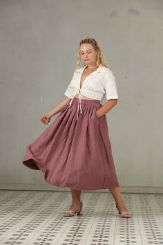 Winery Outfit Summer Plus Size, Plus Size Skirt Outfits, 1950 Skirt, Plus Size Long Skirt, Plus Size Long Skirts, Be A Goddess, Plus Size Maxi Skirt, Daisy Skirt, Linen Outfit