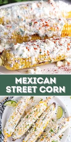 mexican street corn on the cob with sour cream