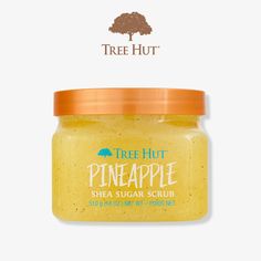 Shea Sugar Scrub, Pineapple Enzyme, Exfoliating Body Scrub, Sugar Body Scrub, Sugar Body, Tree Hut, Shower Routine, Orange Oil, Body Exfoliator