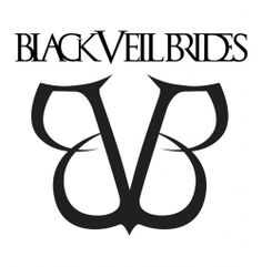 the black veil brides logo sticker on a white background with an inverted v