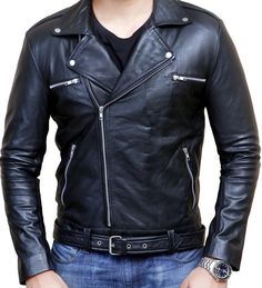 Black Cafe Racer, Tomboy Art, Motorcycle Black, Biker Leather Jacket, Lambskin Leather Jacket, Biker Leather, Mens Leather, Workout Jacket, Leather Jacket Men