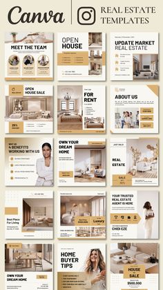 Real estate templates are the perfect solution for anyone looking to create professional and eye-catching real estate marketing materials. Our templates are designed with the latest trends in mind, making sure that your listings stand out from the crowd. Don't settle for generic marketing materials, invest in our real estate templates and take your business to the next level. #realestatetemplates #realtortemplates.#InstaVibes #TemplateGoals #PicPerfect #InspoOnFleek #DesignDreams Real Estate Infographic Design, Moodboard Real Estate, Real Estate Templates Marketing, Real Estate Agent Templates, Digital Marketing Real Estate, Best Real Estate Marketing Ideas, Real Estate Marketing Templates, Real Estate Template Design, Canva Real Estate Templates