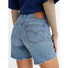 501® Mid Thigh Women's Shorts - Medium Wash | Levi's® US Classic Levi's Shorts For Spring, Levi's Classic Short Length Jean Shorts, Levi's Classic Jean Shorts, Classic Levi's Short Length Jean Shorts, Classic Levi's Jean Shorts, Euro Travel, Mid Thigh Shorts, Levi Shorts, Women's Shorts