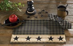 314-01R_01.jpg Star Placemats, Embroidered Stars, Country Porch, Kitchen Decor Themes