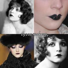 #makeup #1920s #1920sfashion #aesthetic #fashion #fashion1920 #influencer #history #beautyblog #beautycare #womanslook #liptint #darkfem The 1920s Fashion, Roxie Hart Makeup, 1920s Makeup Lips, Silent Movie Makeup, 20s Goth Makeup, 1920s Smokey Eye, Biba Makeup 70s, Sims 4 Cc 1920s Makeup, 1920 Inspired Makeup