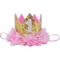 PRICES MAY VARY. Handmade Birthday Crown Baby Girl Flower Tiara Headband For Birthday Party Size:Baby 1/2 , 1st, 2nd, 3rd birthday party Application: Baby 1st Birthday Party Elegant flower with bling bling gold crown design for your little princess first birthday Special accessory for your child perfect for 1st birthday photo shoots Birthday Crown Baby Girl Flower Tiara Headband For Birthday Party Features: 100% Brand new with cute design. Beautiful design make your baby more cute and sweet. Per Baby Birthday Crown, Princess First Birthday, Bday Pics, First Birthday Hats, Crown Baby, Birthday Tiara, Tiara Headband, Flower Tiara, Birthday Headband