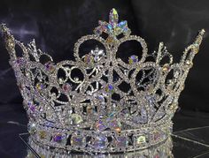 5″ tall with a 6.75″ Diameter Fantasy Crown, Royal Tiaras, Diy Hair Mask, Rhinestone Tiara, Queen Crown, Royal Jewelry, Be Ready, Tiaras And Crowns