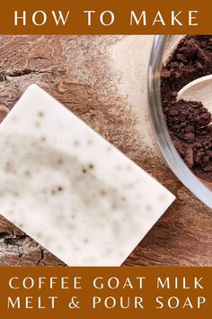 If you are looking to get into soap making, look no further than this easy recipe for homemade coffee goat milk soap. Whether you enjoy the smell of coffee, looking for a great gift idea, or someone who just loves coffee this is the recipe you are looking for. Plus, it’s truly one of my all-time favorites since both coffee and goat’s milk soap are so amazing for the skin! Beginner Soap Recipes, Milk Soap Recipe, Homemade Goat Milk Soap, Lotion Bars Diy, Goat Milk Bath