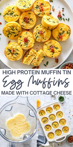 high protein muffins made with cottage cheese are the perfect breakfast for busy mornings