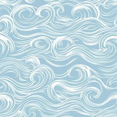 an abstract blue and white background with wavy waves