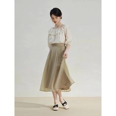 Discover Timeless Elegance Step into style with our Elegant High-Waist A-Line Mid-Calf Skirt, designed for the modern office lady who values sophistication and comfort. Crafted with a blend of high-quality nylon and polyester, this skirt epitomizes effortless elegance and durable wear. Its solid color and clean lines ensure it pairs seamlessly with both formal and casual tops, making it a versatile addition to your wardrobe. Features That Stand Out Empire Waistline: Enhances your silhouette, creating a flattering figure. Quality Fabric: Made with 51.1% Nylon and 48.9% Polyester, offering durability and comfort. Non-Stretch Broadcloth: Keeps its shape while offering a structured, polished look. Mid-Calf Length: Perfect for both office settings and social gatherings. Size chart Size Side Len Flowy Maxi Skirt For Office, Elegant Spring Office Maxi Skirt, Elegant Summer Office Skirt, Elegant High Waist Office Maxi Skirt, Elegant High Waist Maxi Skirt For Office, Feminine High-waist Skirt For Work, Feminine High Waist Skirt For Work, Chic Spring Office Maxi Skirt, Chic Office Maxi Skirt For Spring