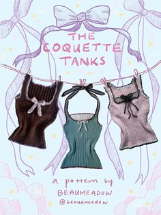 the coquette tanks book cover with three women's tank tops hanging on a clothes line