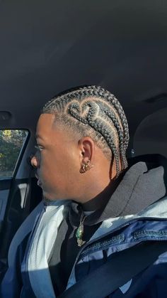 Braided Bun Styles, Twist Hair Men, Heart Braids, Box Braids Men, Braided Man Bun, Natural Hair Men