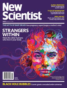 the front cover of new scientist magazine with an image of a woman's face