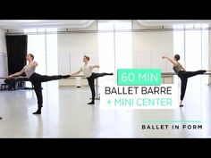 ballet class with ballerinas in the background and text that reads 60 min ballet barbeque mini center