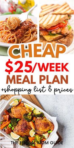 the cheap meal plan for $ 25 / week is on sale