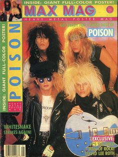 a magazine cover with three women on the front and one is holding an electric guitar