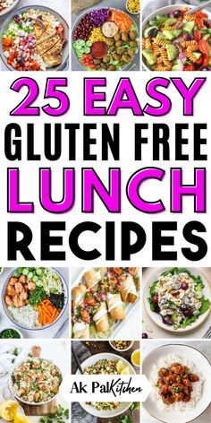 Gluten free lunch can be easy and delicious. Discover a variety of gluten free lunch recipes perfect for work. From quick gluten free chicken, gluten free salad recipes to healthy gluten free meals, we've got it all. Try easy gluten free pasta recipes, high protein salads, and gluten free lunchbox favorites. Explore gluten free meal prep ideas and low carb lunches. Enjoy healthy lunch recipes and high protein lunch ideas. These gluten free salads and wraps are ideal for a nutritious meal. Gluten Free Recipes For One Person, Quick And Easy Gluten Free Lunch Ideas, Gluten Free Lunches For Work, Gluten Free Dairy Free Lunch Ideas, Gluten Free Meal Prep Ideas, Pasta Recipes High Protein, Gluten Free Lunch Ideas For Work, Healthy Gluten Free Lunch Ideas, Mediterranean Recipes Lunch