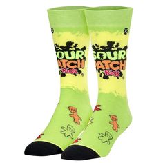 Sour Patch Kids Men's Crew Sock First they're sour, then they are sweet. Our brightly colored tribute to the classic tart candy Sour Patch Kids Men's Crew Socks will have you wishing you had some on hand. Or maybe you do? Are you one of those people who always have snacks? If so, can I have some? Style: CrewSize: Sock size 10-13 (fits shoe sizes 6-12)Sock Maker: Odd SoxMaterials: 75% cotton, 10% nylon, 15% spandexCountry of Origin: Imported Funny Socks For Boys, Juice Wrld Socks, Funny Socks For Men, Food Socks, Silly Socks, Being Yourself, Funky Socks, Sour Patch Kids, Fun Socks