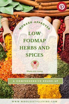 low FODMAP herbs and spices list Low Fodmap Diet Food Lists, Fodmap List, Low Fodmap Food List