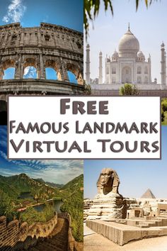 free famous landmark virtual tours with text overlaying the top and bottom right corner